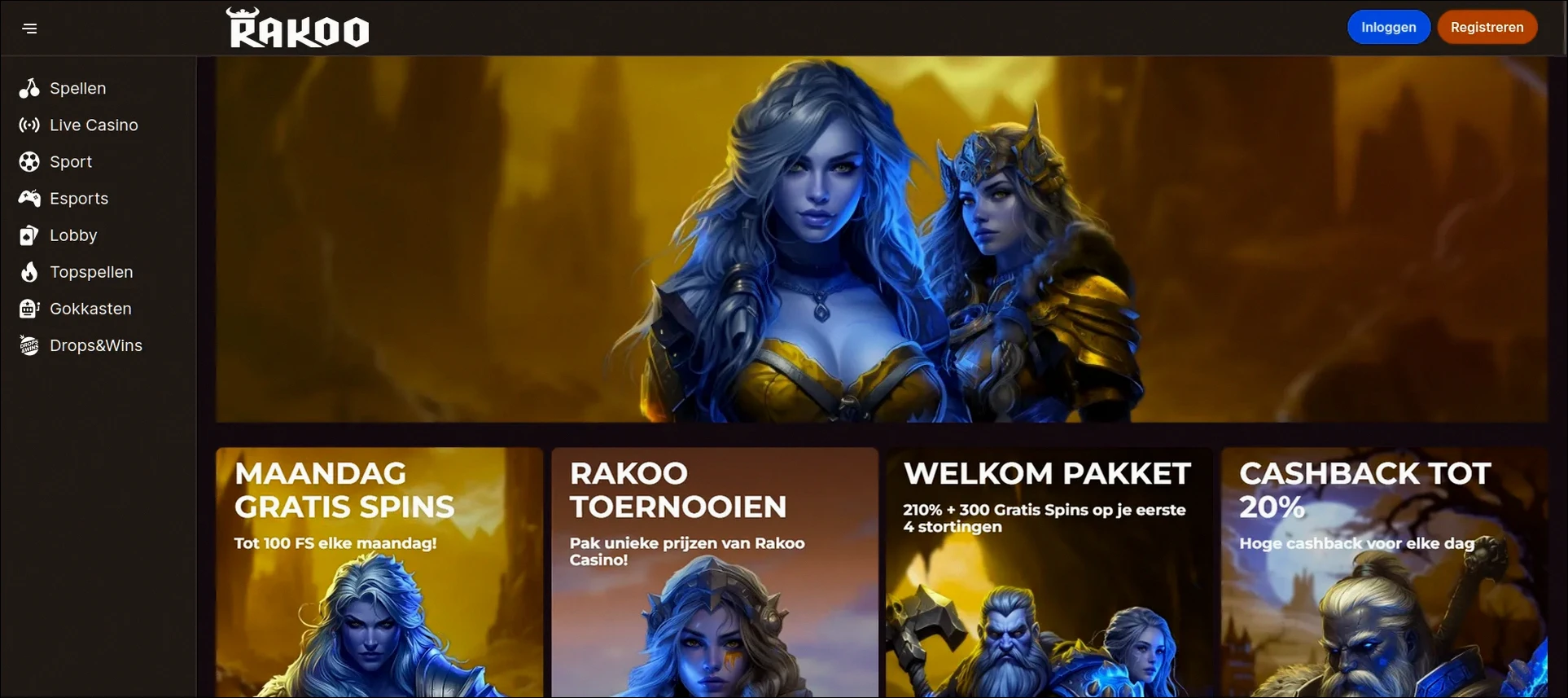 Rakoo Casino met 210% bonus tot €3000